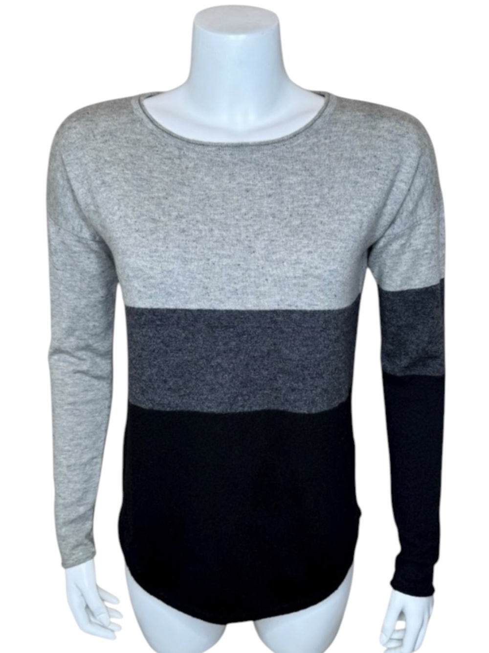 Smartwool Merino Wool Sweater XS Pullover Colorblock Gray Black